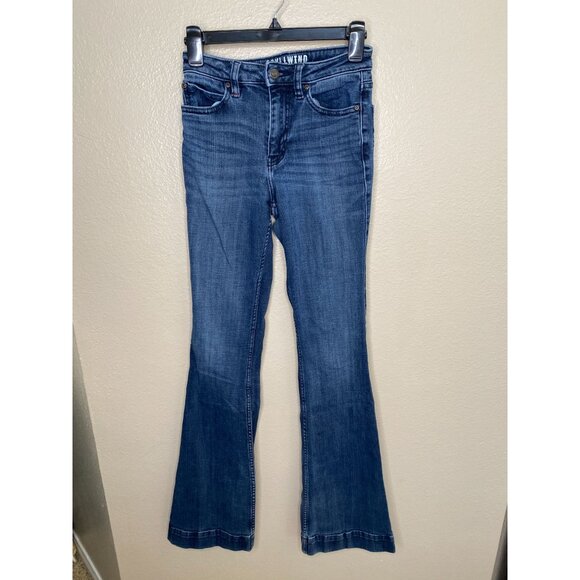 Idyllwind Womens‎ Flare Leg Blue Denim Jeans  2x36 Casual Stretch Fit 5-Pocket - Picture 2 of 8